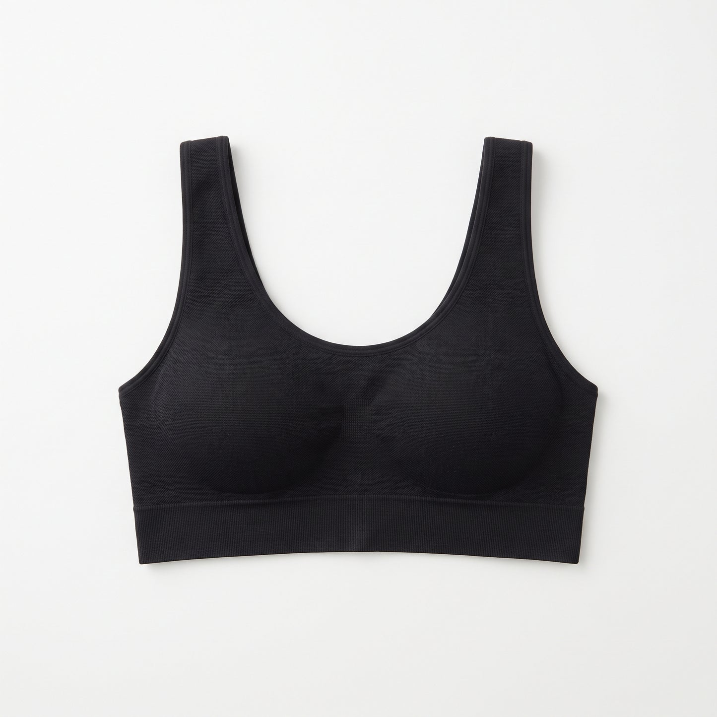 Naadloze Corrigerende Bralette - Lichte Compressie in zwart, vooraanzicht