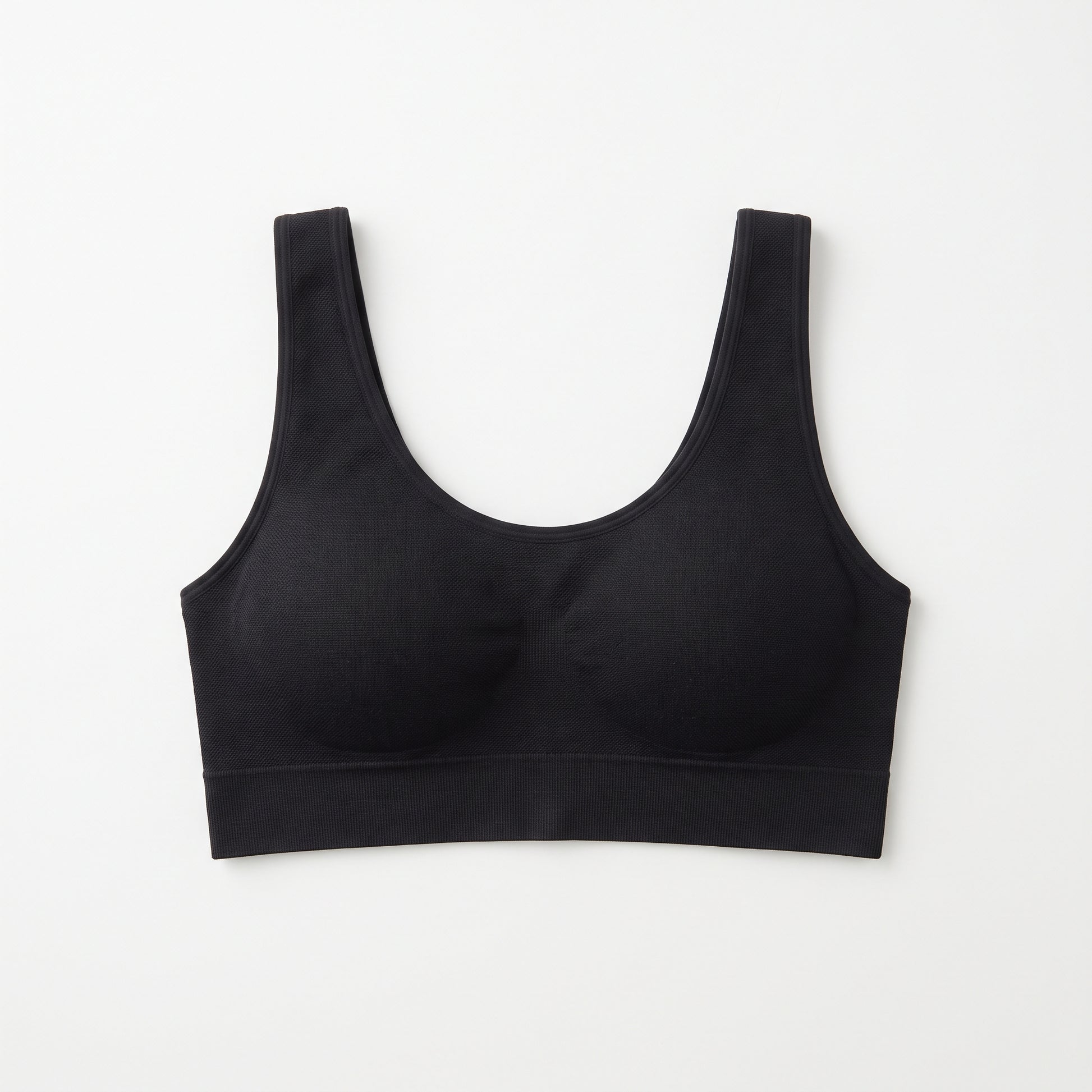 Naadloze Corrigerende Bralette - Lichte Compressie in zwart, vooraanzicht