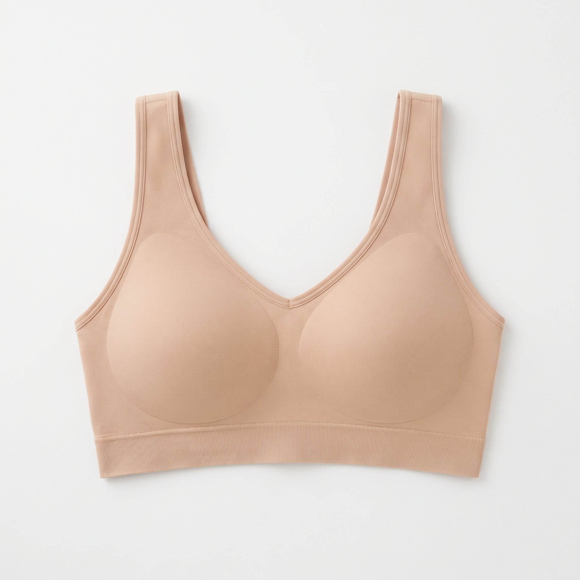 Naadloze Corrigerende Bralette - Lichte Compressie in beige, vooraanzicht