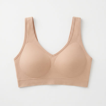 Naadloze Corrigerende Bralette - Lichte Compressie in beige, vooraanzicht