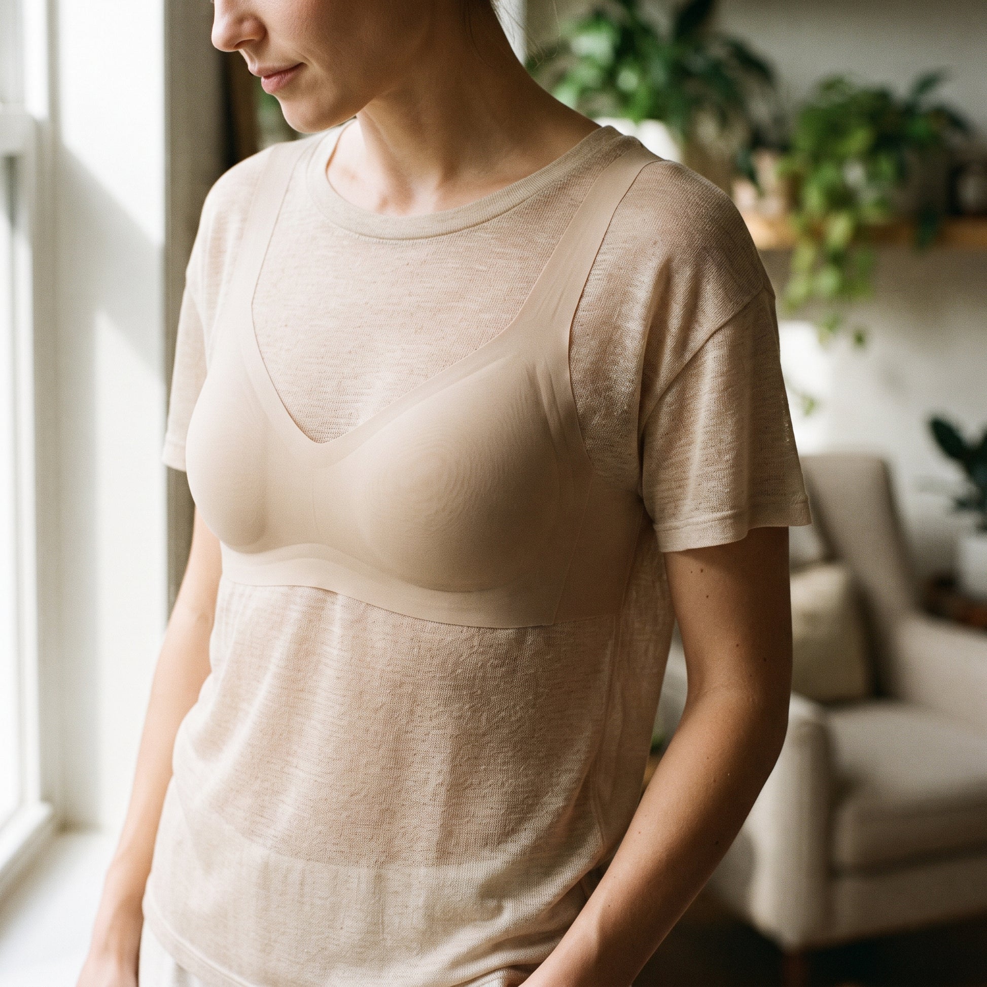 Naadloze Corrigerende Bralette - Lichte Compressie, lifestyle-foto