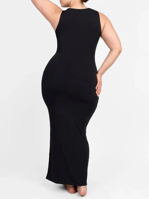 CurvyPower | NL Maxi Dress Light Support Round Neck Bodycon Long Dress