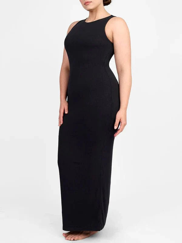 CurvyPower | NL Maxi Dress Light Support Round Neck Bodycon Long Dress