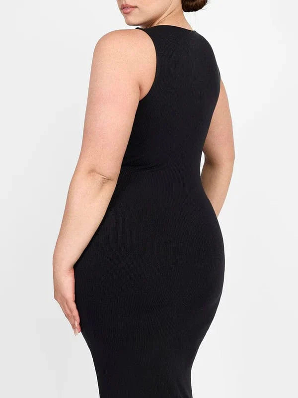 CurvyPower | NL Maxi Dress Light Support Round Neck Bodycon Long Dress