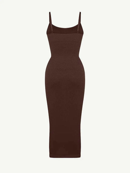 CurvyPower | NL Midi Dress Waist Control Bodycon Shapewear Midi Dress