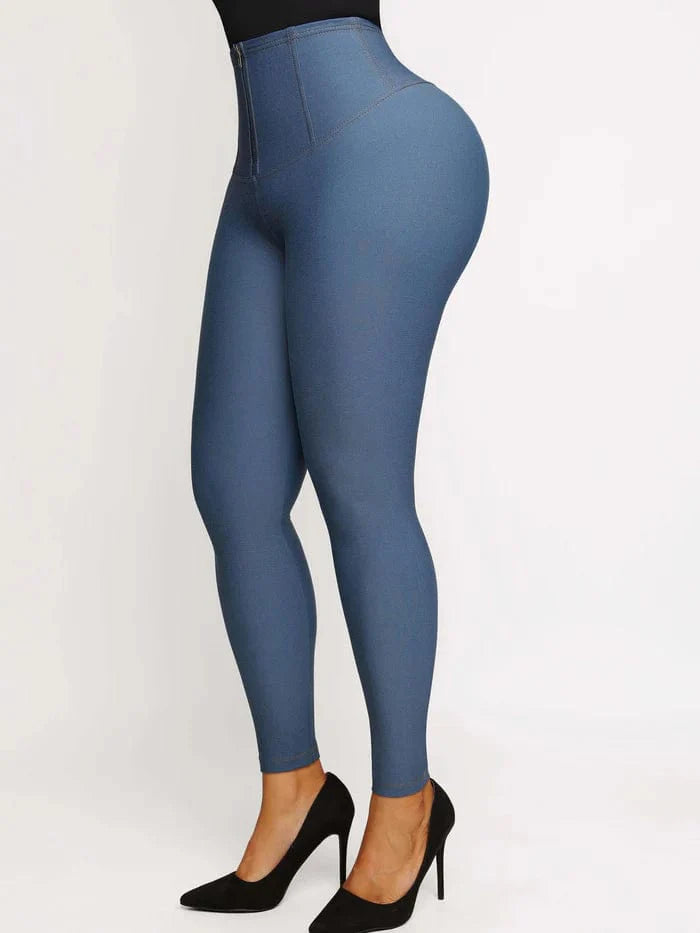 CurvyPower | NL Pants Dark Blue / S High Waist Trainer Denim Shaper Pants