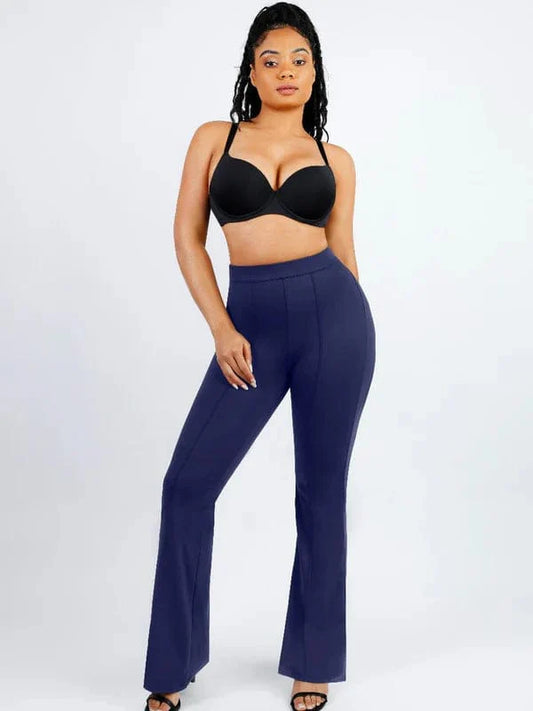 CurvyPower | NL Pants High-Waisted Flare Pants with Tummy Control and Leg Shaping
