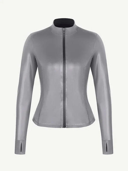 CurvyPower | NL Sauna Suit Long Sleeve Silver Film Sauna Shaper Top