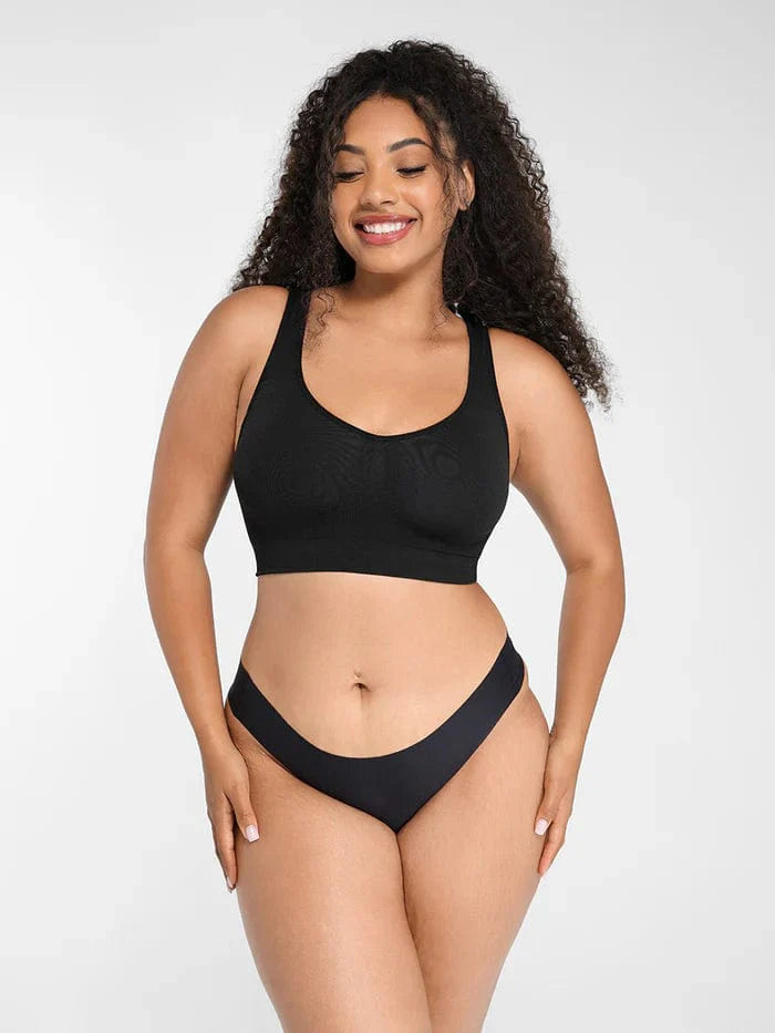 CurvyPower | NL Sports Bra Wireless Bust Support Shaper Bra with Removable Pads
