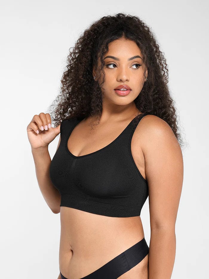 CurvyPower | NL Sports Bra Wireless Bust Support Shaper Bra with Removable Pads