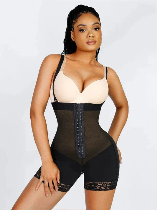 CurvyPower | NL Waist Trainer Black / S Elegant Lace Waist Trainer Compression Shapewear Shorts
