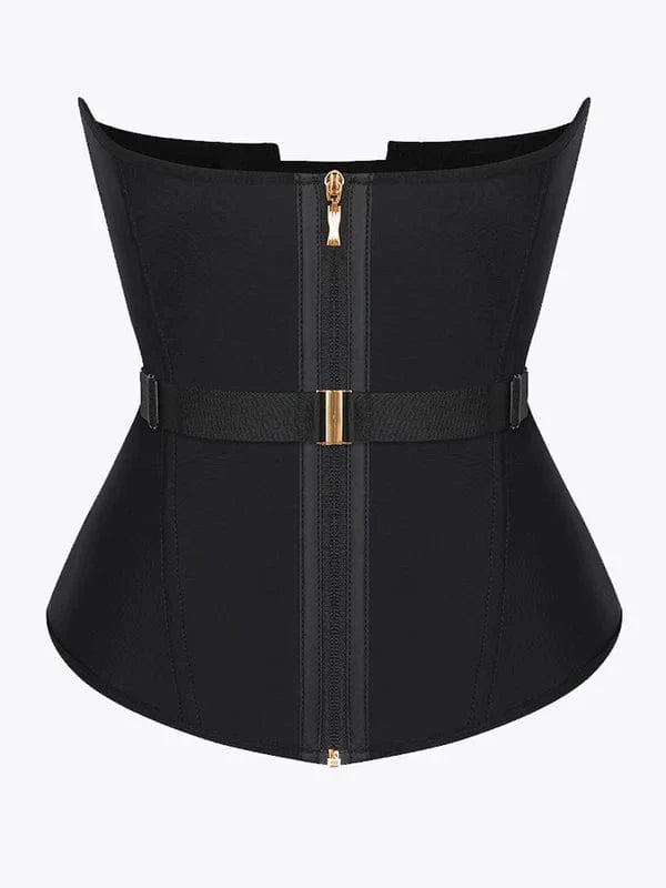 CurvyPower | NL Waist Trainer Steel-Boned Waist Trainer Shapewear with Fan Lacing and Adjustable Front Buckle