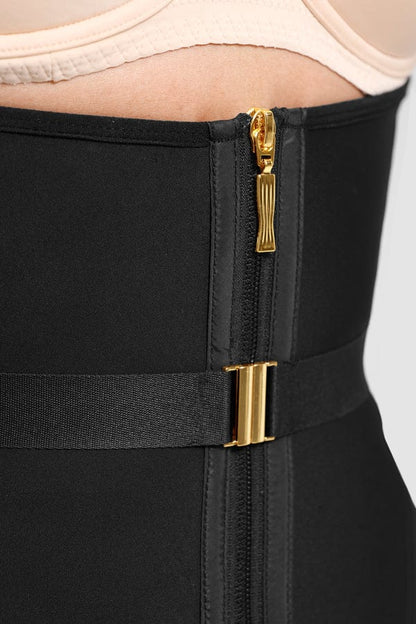 CurvyPower | NL Waist Trainer Steel-Boned Waist Trainer Shapewear with Fan Lacing and Adjustable Front Buckle